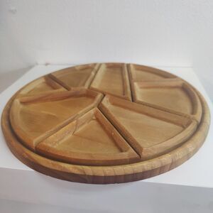 Wooden Puzzle Serving Tray W/ 8 Removable Compartments Platter Charcuterie Board